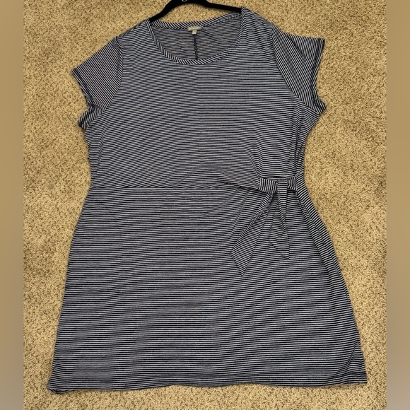 T by Talbots Striped Side-Tie Stretch Dress 3X Classic Business Casual Brunch - Picture 5 of 7